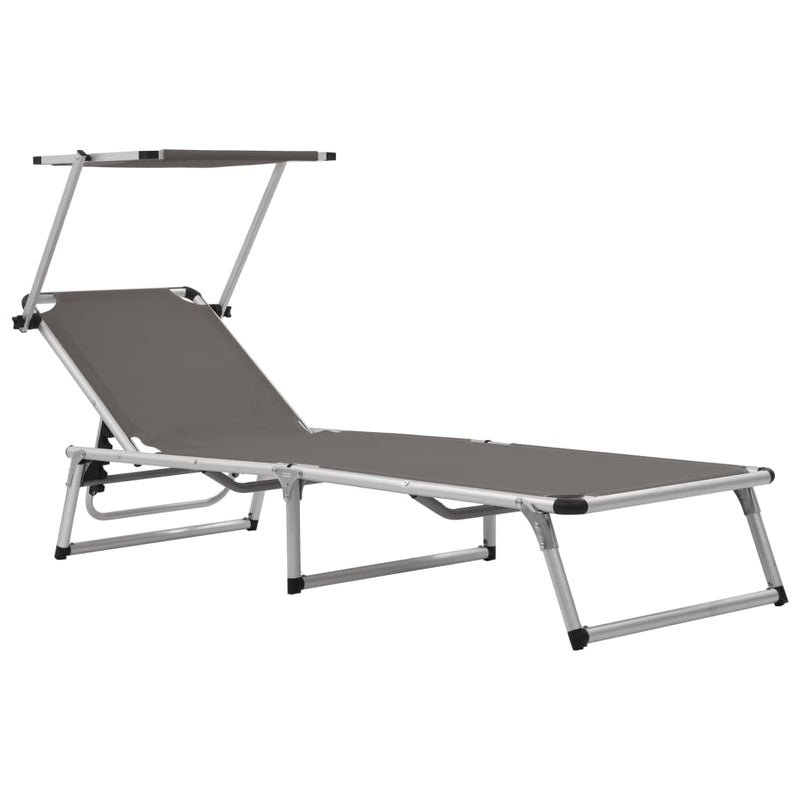 vidaXL Patio Lounge Chair Folding Sunlounger Outdoor Patio Furniture Textilene-3