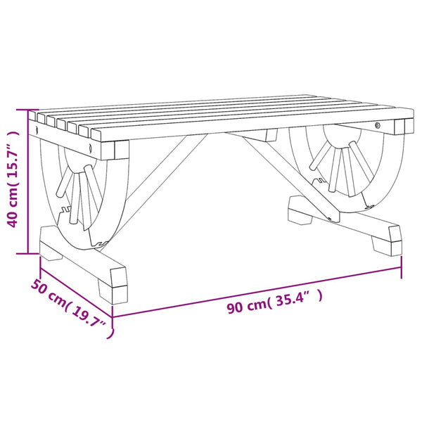 vidaXL Patio Coffee Table Outdoor Garden Balcony Furniture Solid Wood Fir-1