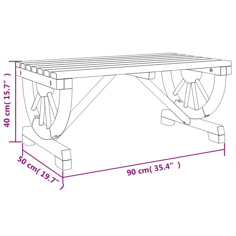 vidaXL Patio Coffee Table Outdoor Garden Balcony Furniture Solid Wood Fir-1