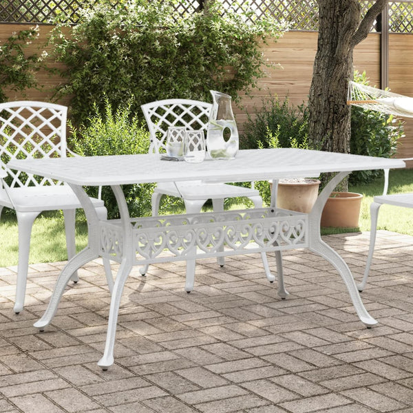 vidaXL Patio Table Garden Outdoor Balcony Backyard Furniture Cast Aluminum-0